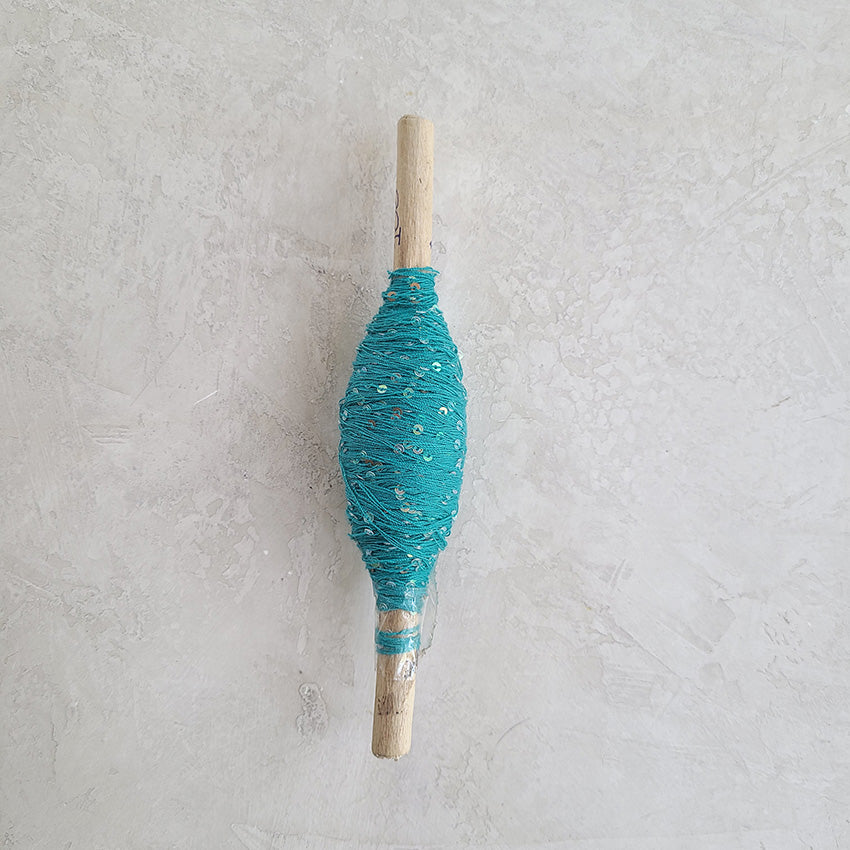 Handmade Sequin Thread - Turquoise image 0