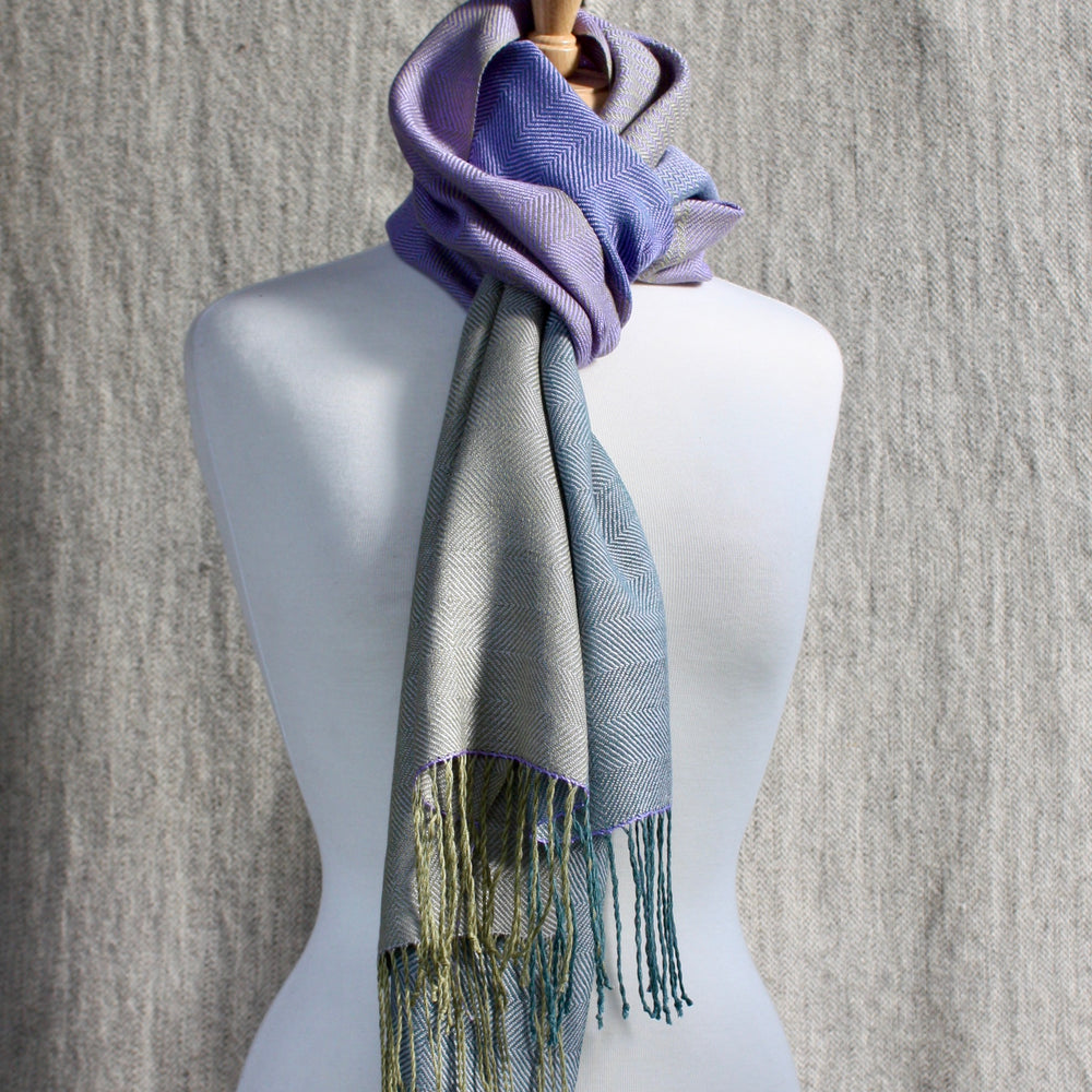 Fulford Mist Linen &amp; Silk Scarves image 0