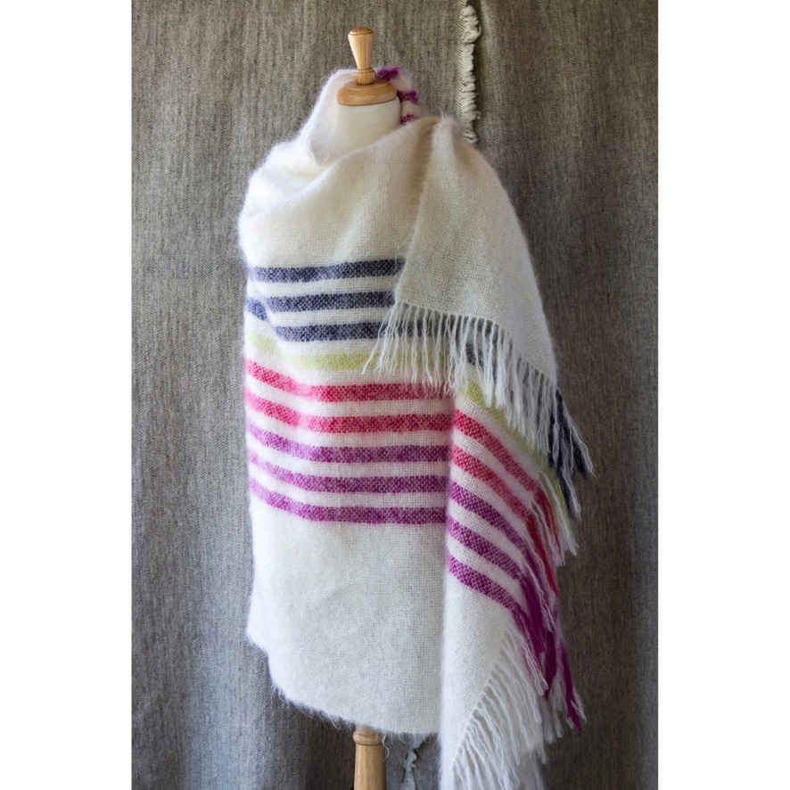 Spring Stripes Mohair Blankie PDF Pattern Download