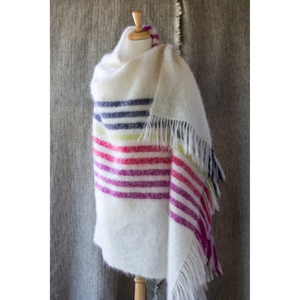 Spring Stripes Mohair Blankie PDF Pattern Download