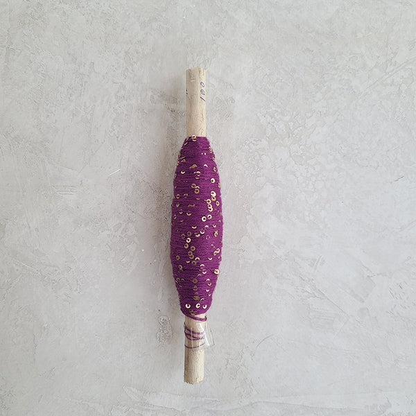 Handmade Sequin Thread - Royal Purple image 0