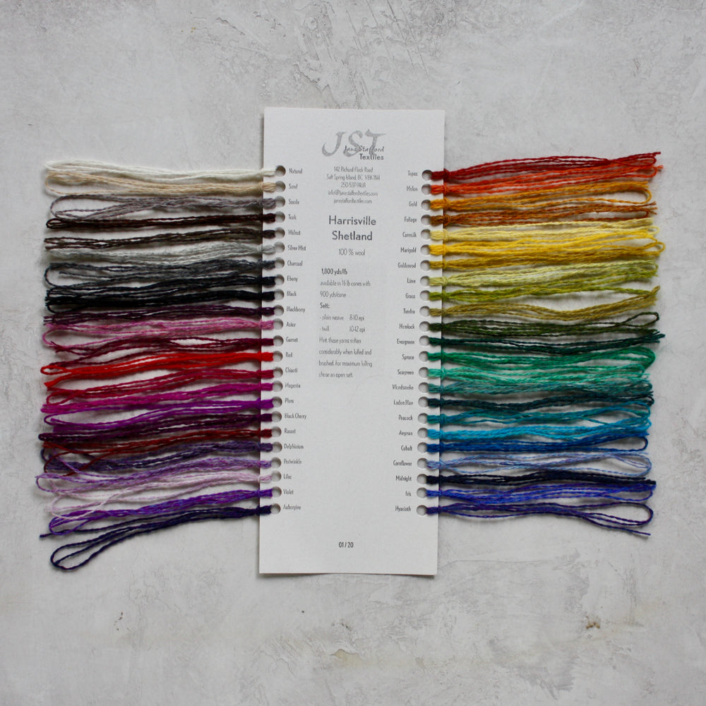 Sample card - Harrisville Shetland