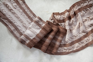 Simple Collapse Weave Pucker up Scarf- Mochachino