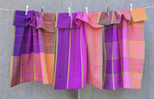 Huck Lace Cotton Tea Towel Kit - Pretty Pansies