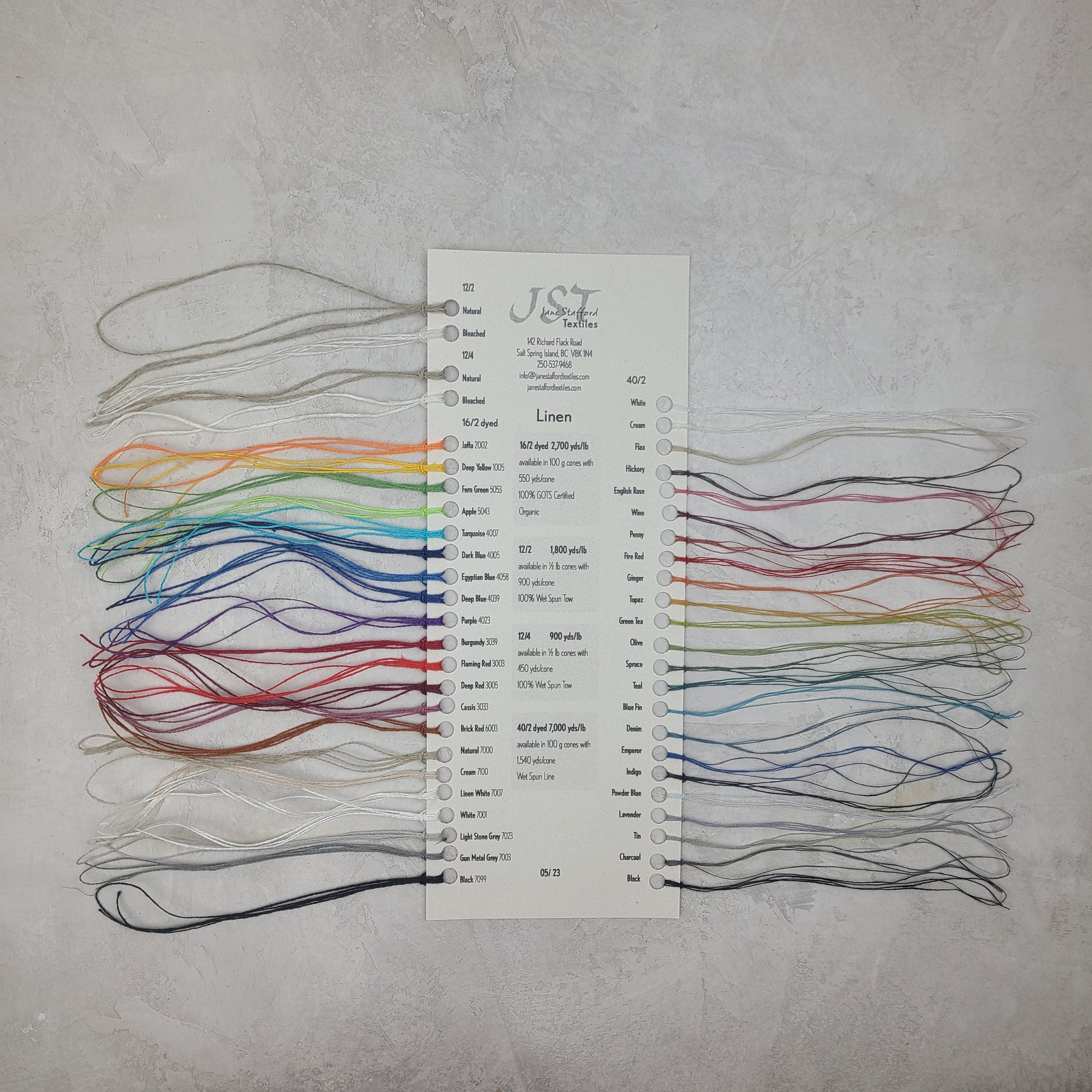 Sample card - Linen