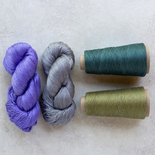 Fulford Mist Linen & Silk Scarves