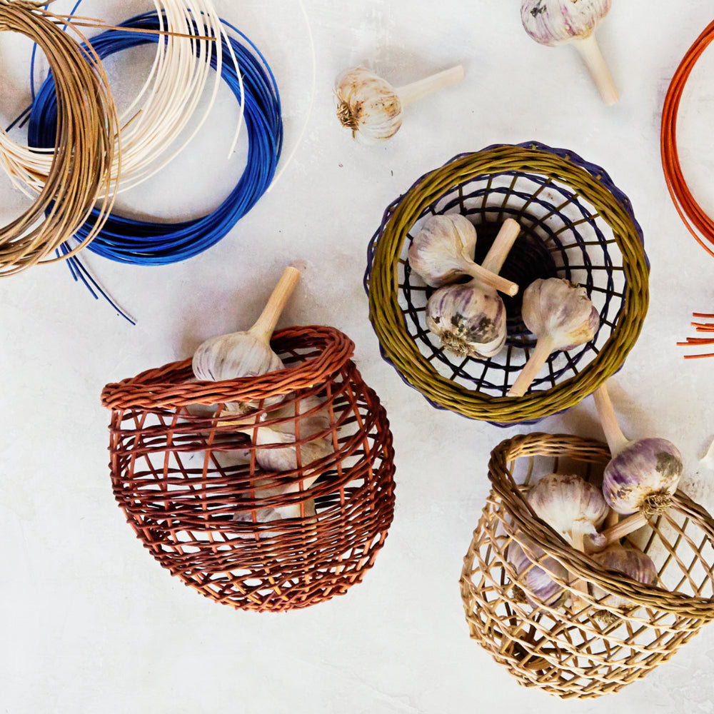 School of Weaving Kit - Open Weave Garlic Basket