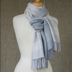 Merino & Silk Scarves -Melting Ice