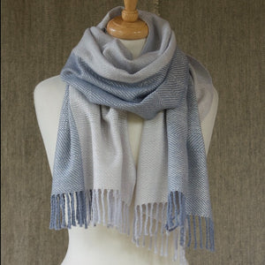 Merino & Silk Scarves -Melting Ice
